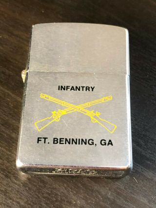 Zippo Lighter - Infantry Ft Benning Georgia United States Army Us Military 1984