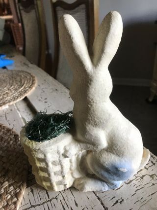 Vintage Paper Mache Rabbit Bunny Candy Container 4