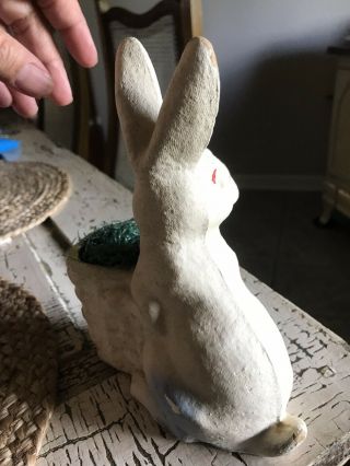 Vintage Paper Mache Rabbit Bunny Candy Container 5