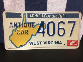 1981 West Virginia Antique Car License Plate