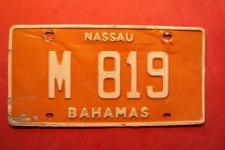Bahamas - Nassau - M 819 License Plate - 2000s