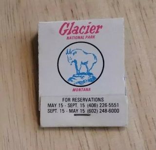 Vintage Matchbook Glacier National Park Montana Visit Your National Parks Goat