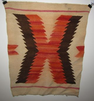 Vtg/antique Navajo Wool Rug Gallup Sampler Textile 18 " X 15 "