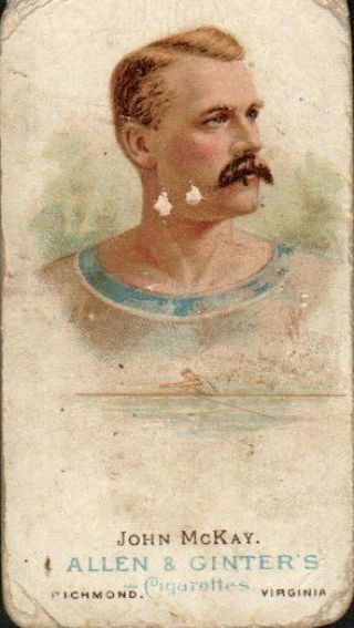 1888 Rowing Worlds Champion John Mckay Tobacco Card Allen & Ginter