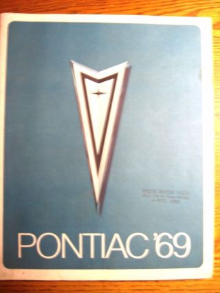 1969 Pontiac Big Prestige Brochure Tempest Lemans 2,  2 Gto Grand Prix