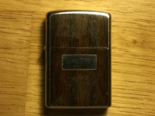 Zippo Lighter 1979 Wood Grain Finish Spot For Engraving Good Cosmetics Has Spark