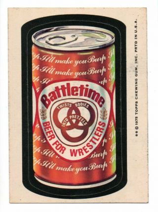 1975 Wacky Packages Series 14 Battletime White Back