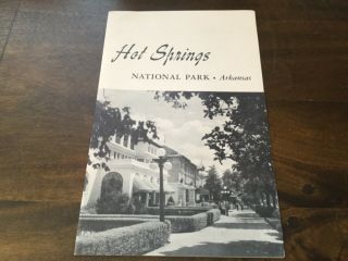 Hot Springs National Park Guide & Map Booklet 1950 Arkansas Vintage Travel Guide