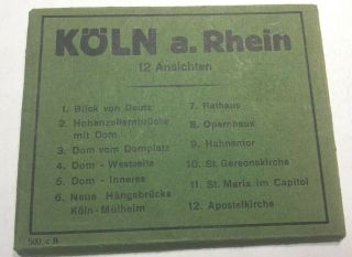 Vintage Souvenir Envelope Koln A Rhein 7 Of 12 Black & White Pictures 3 X 3 3/4 "