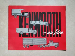 1960s Kenworth Truck Brochure Old Vtg