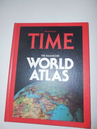 Time World Atlas Hardcover Book 1980 Maps Geography