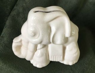 Vintage Listerine Shaving Cream Razor Blade Holder / Bank Elephant Figurine