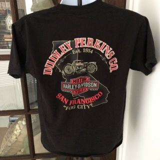 Harley Davidson Shirt Dudley Perkins Co Sfo Black Size M