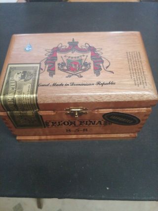 Arturo Fuente Flor Fina 8 - 5 - 8 Handmade Empty Wood Cigar Boxes