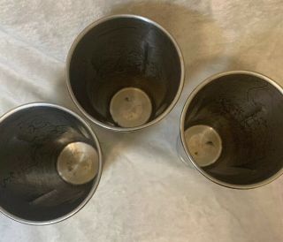 Vintage Stainless Steel Malted Milk Shop Shake Mixer Fountain Cups (set Of3) 2