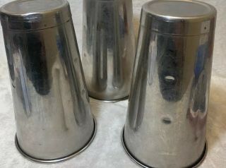 Vintage Stainless Steel Malted Milk Shop Shake Mixer Fountain Cups (set Of3) 3