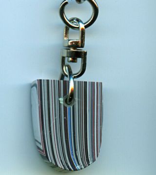 Fordite Key Chain - 28.  62mm X 22.  04mm X 7.  25mm 1241