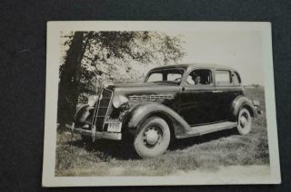 Vintage Car Photo Pretty Girl Driving 1935 Plymouth 963025