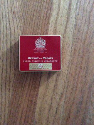 Benson And Hedges Tin - Vintage British Uk England Royal Cigarette Tobacco Box