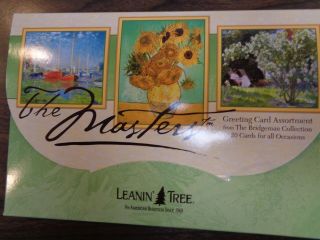 Leanin Tree Greeting 20 Cards Boxed Set &22 Envelops The Masters Assortment