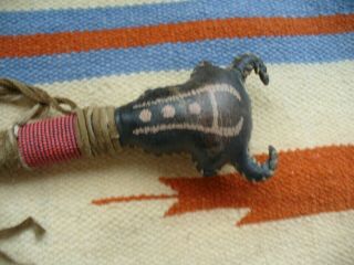 Vintage Native American Indian Ceremonial Buffalo Rattle