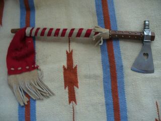 VINTAGE NATIVE AMERICAN INDIAN CEREMONIAL TOMAHAWK PIPE 4
