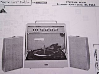 Sylvania Exponent 4/40 - 1 Series Phonograph Photofact