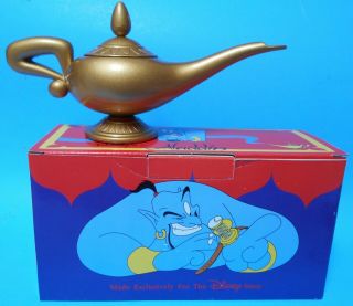 DISNEY STORE 1992 ALADDIN GOLD LAMP w GENIE POP - UP WATCH EMBOSSED GOLD FACE 3