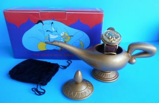 DISNEY STORE 1992 ALADDIN GOLD LAMP w GENIE POP - UP WATCH EMBOSSED GOLD FACE 4