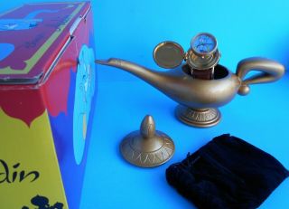 DISNEY STORE 1992 ALADDIN GOLD LAMP w GENIE POP - UP WATCH EMBOSSED GOLD FACE 8