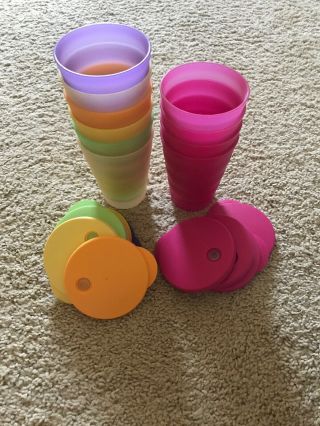 Tupperware Tumblers With Lids.