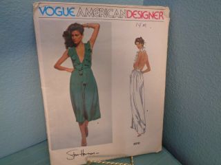 Womens Vogue Sewing Dress Pattern Designer Stan Herman Uncut Size 14
