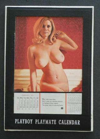 1971 Playboy Playmate Desk Calendar Missing 3 Months