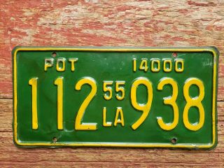 1955 Pelican Louisiana License Plate Vanity Tag Sign Truck Ratrod Cajun Pot