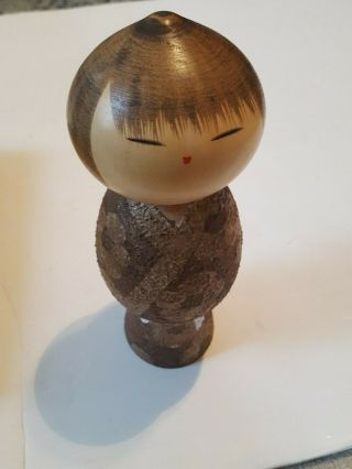 Vintage Wooden Japanese Kokeshi Doll 8 Inches Tall