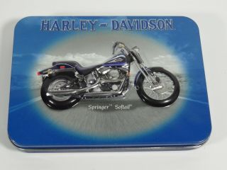 Harley - Davidson Springer Softail Playing Cards Collectible Tin 2001