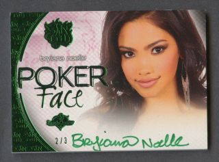 2015 Benchwarmer Green Foil Sin City Poker Face Bryiana Noelle Auto 2/3