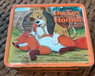 The Fox And The Hound Vintage Aladdin Lunchbox With Thermos