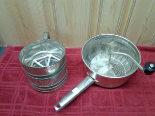 Vintage Foley Flour Sifter / Sift Chine & Food Mill 101