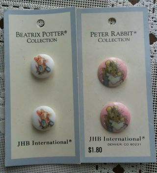 Jhb1976 Beatrix Potter Peter Rabbit Carrot Buttons On Cards