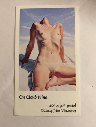 Art Artist Watercolor “on Cloud Nine” Business Card - John Vistannet 2004
