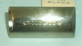 Vintage Gillette 3 Piece Travel Razor in Case w/ 1 Blade Date Code K 3 2