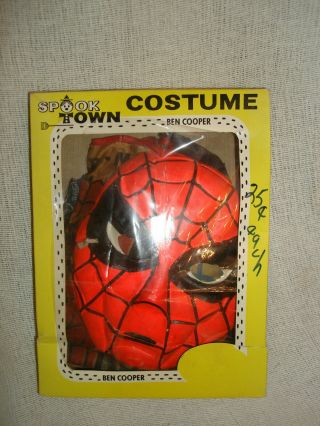 Vintage 1960s Ben Cooper Spiderman Halloween Costume - Marvel Comics Small 3 - 5