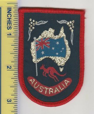 Vintage Australia Kangaroo Flag Souvenir Tourist Travel Patch