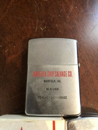 2 Vintage Zippo Lighters With Advertising One 2
