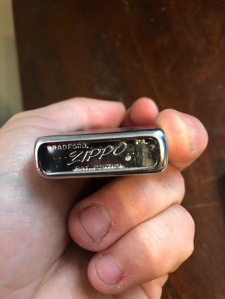 2 Vintage Zippo Lighters With Advertising One 7