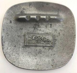 Vintage Pewter Aluminum Rwp Lyden Oil Company Youngstown Ohio Ashtray