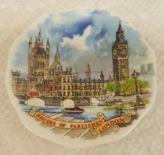 Lambert Bone China England House Of Parliament London Miniature Plate Butter Pat