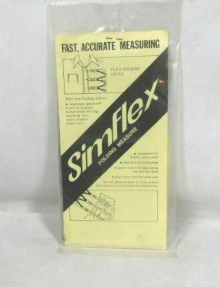 Vtg Simflex Folding Measure Expanding Sewing Gauge Fast Accurate Measuring