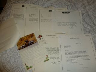 Various Letters / Memos Drafted By John Delorean From Historic Car Company Files